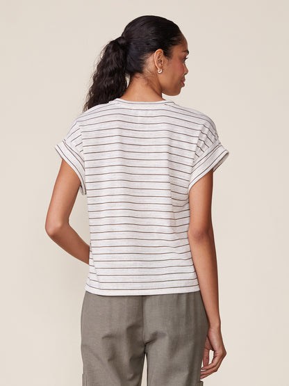 Stripe Cuffed Tee