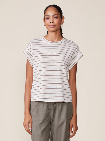 Stripe Cuffed Tee