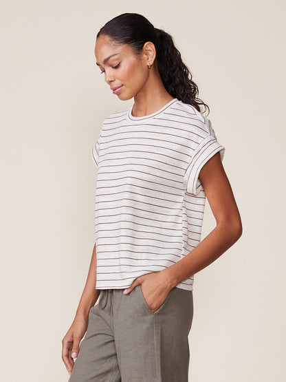 Stripe Cuffed Tee