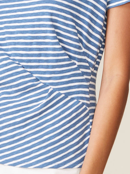 Gathered Side Stripe Tee