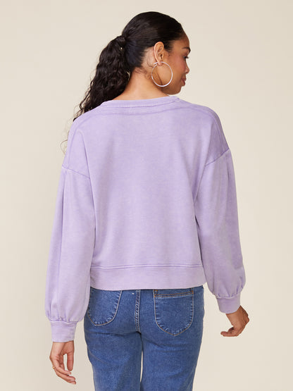 Drop Shoulder Washed French Terry Pullover