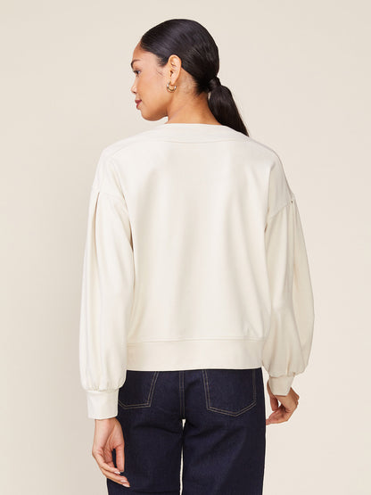 Drop Shoulder Studded Pullover