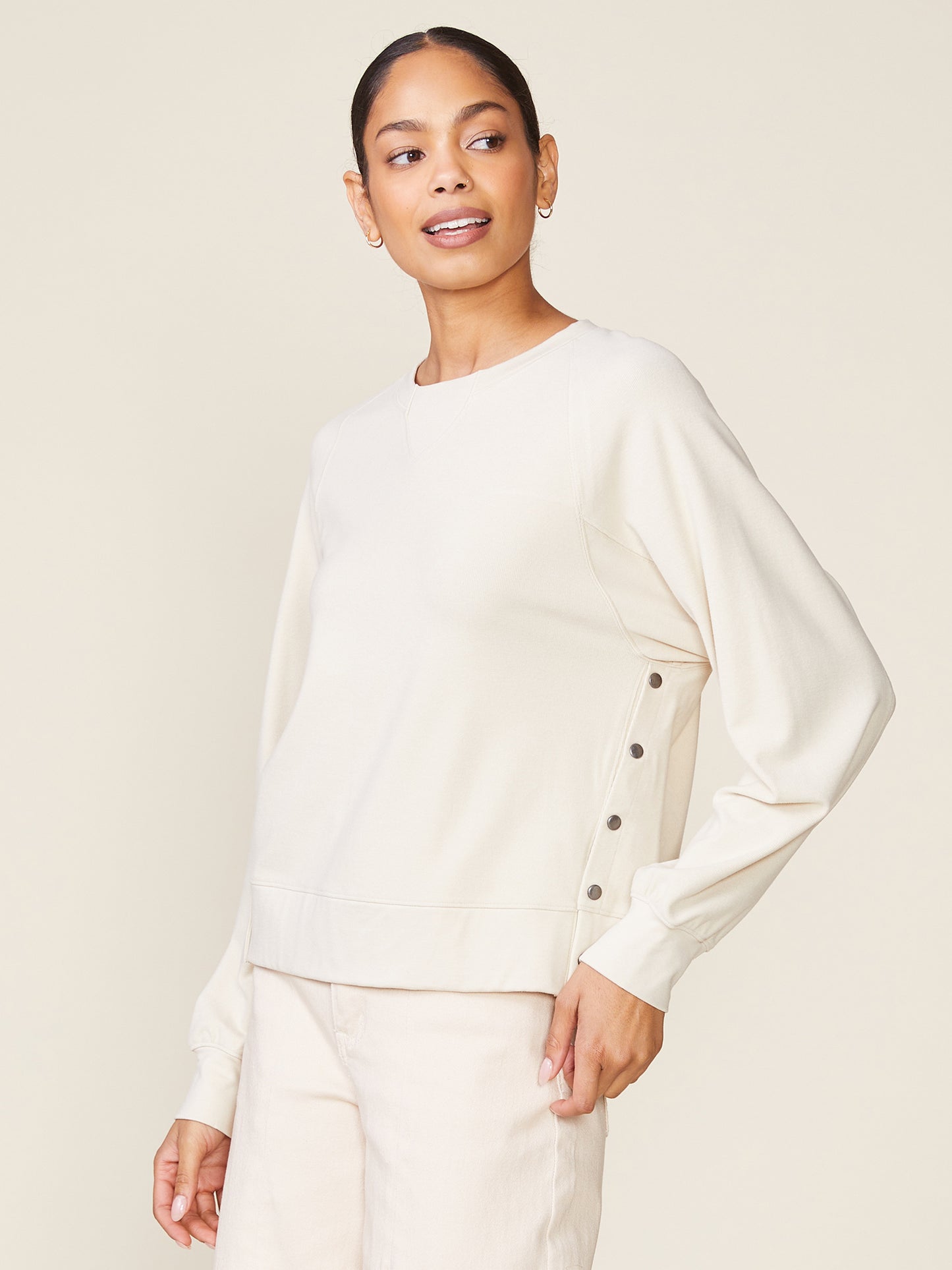 Raglan Duet Pullover with Side Snaps