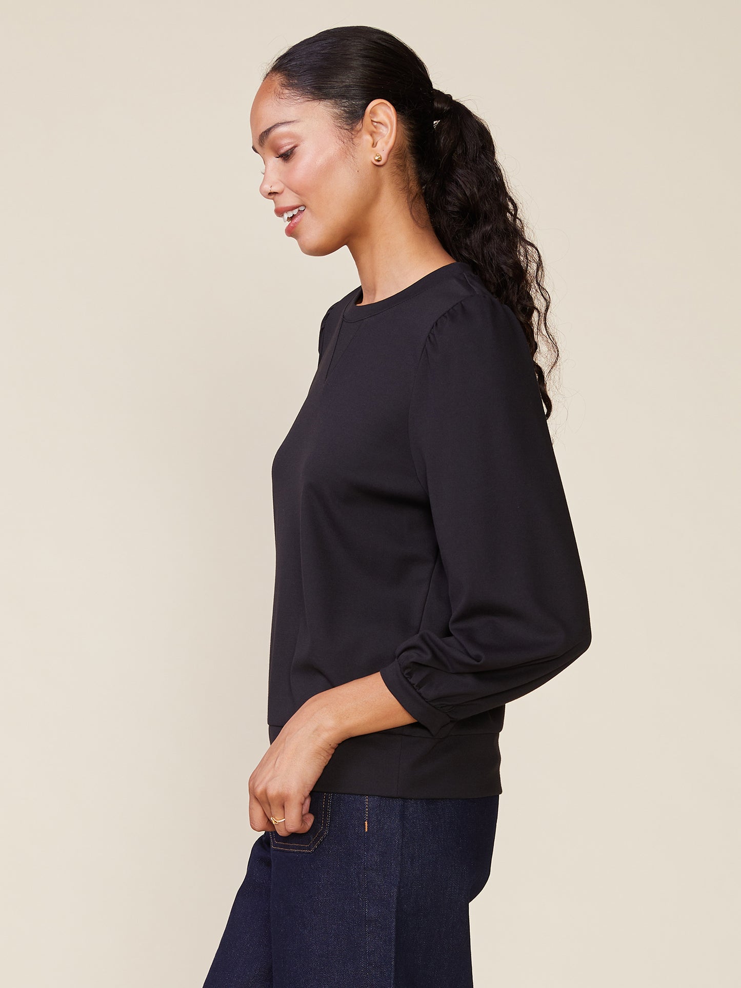 Mercury 3/4 Sleeve Ponte Top