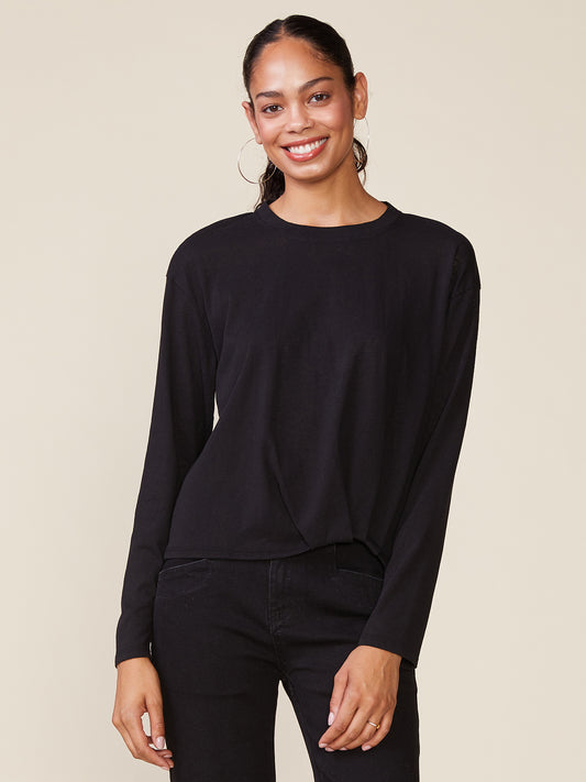 Front Twist Linen Like Top