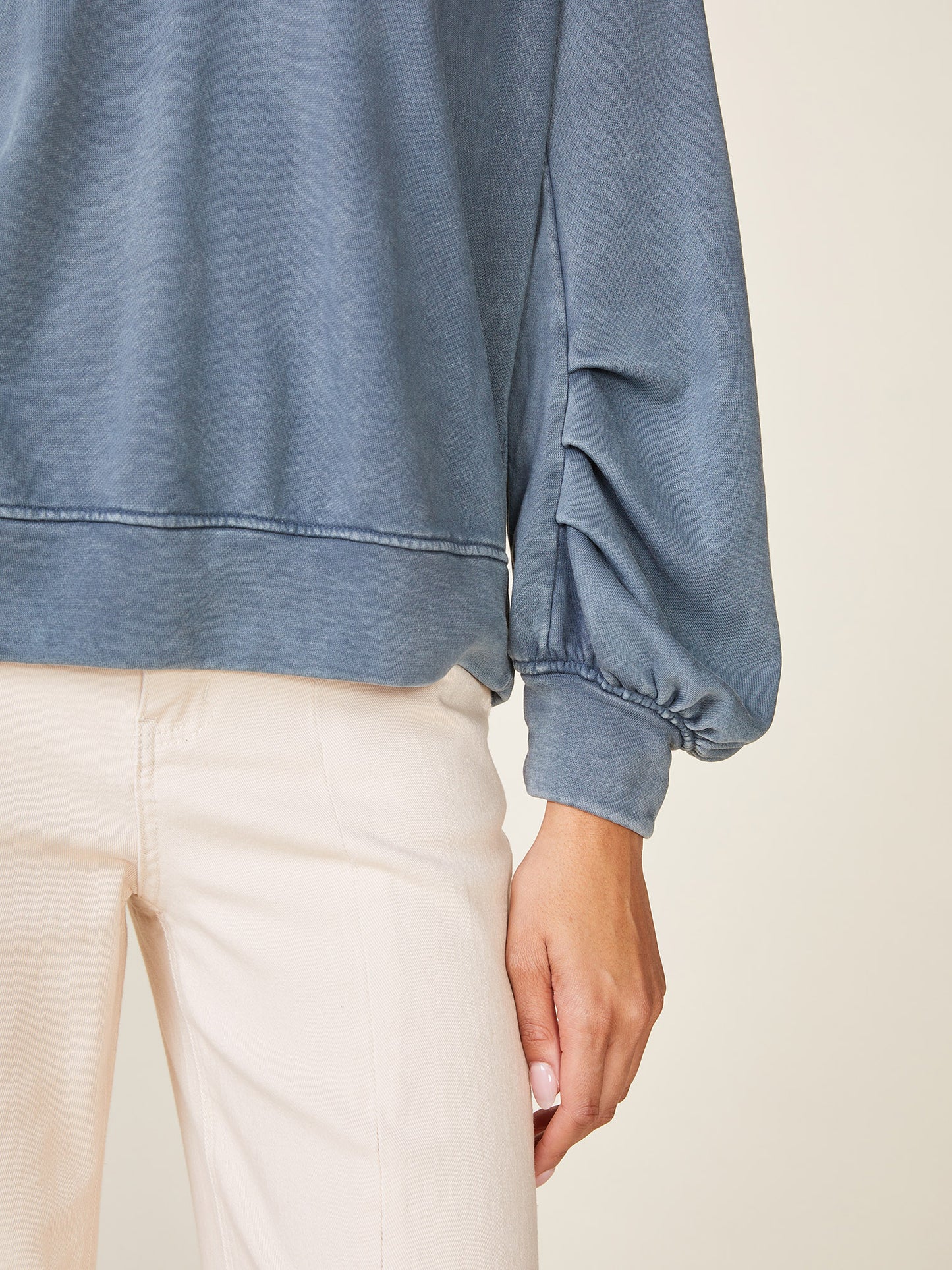 Washed Knit V-Neck Pullover