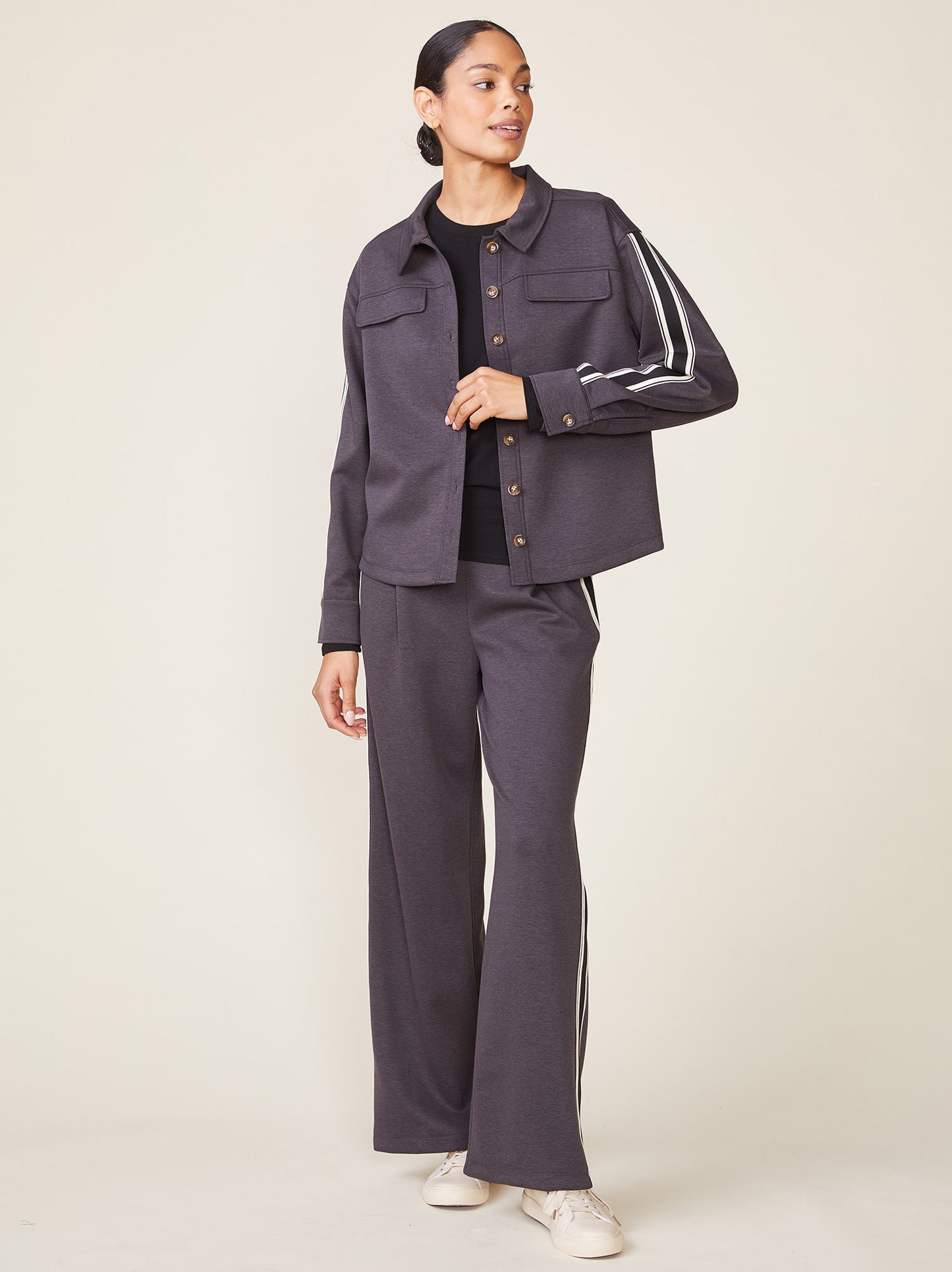 Fine Rib Scuba Straight Trousers