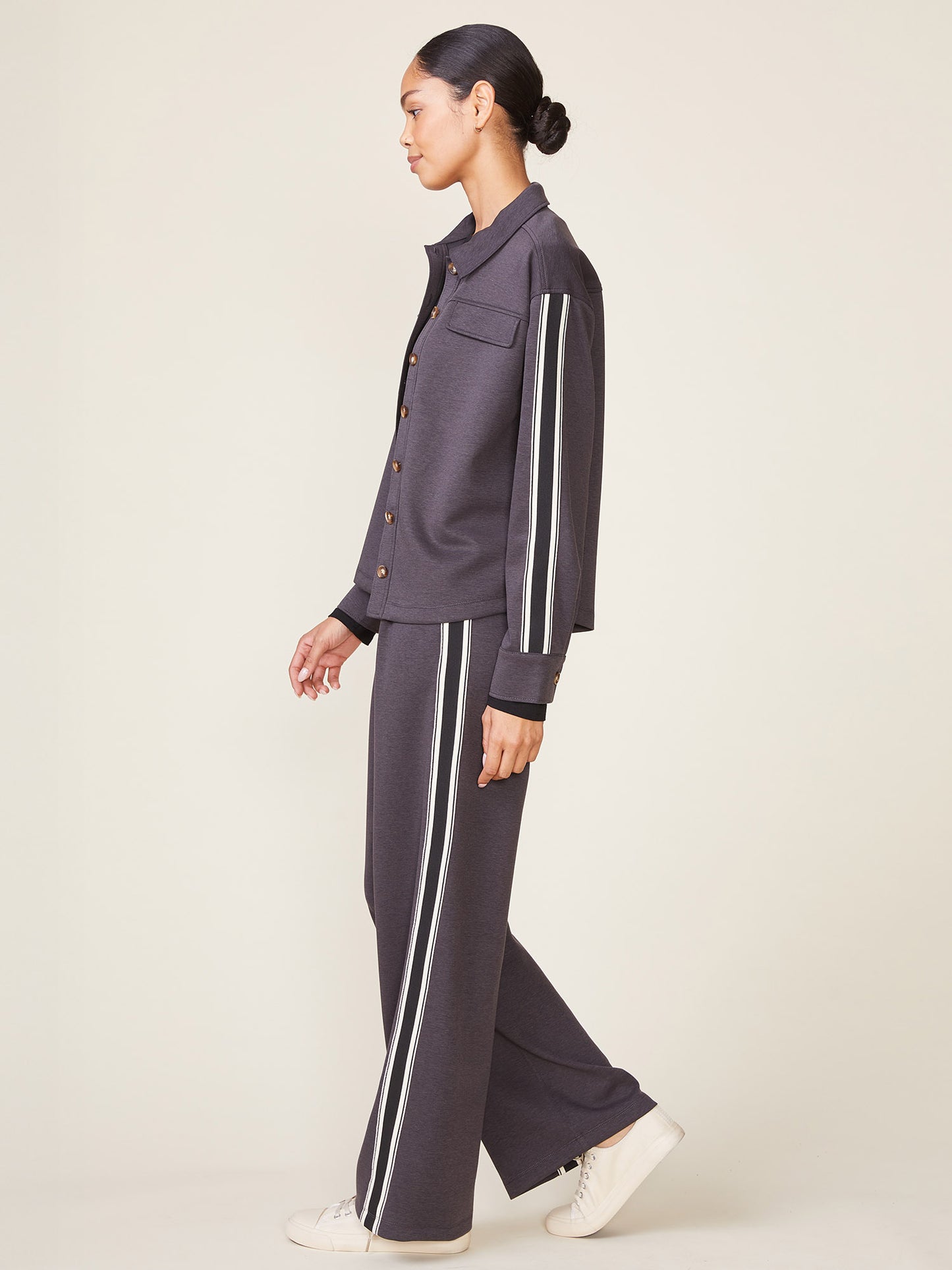 Fine Rib Scuba Straight Trousers