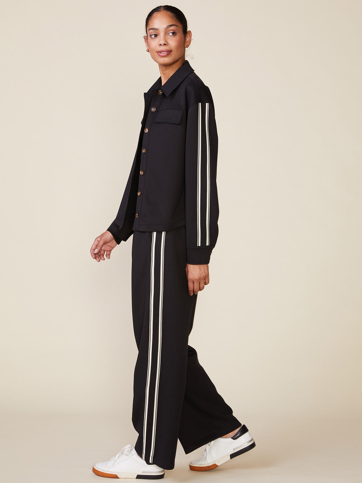Fine Rib Scuba Straight Trousers