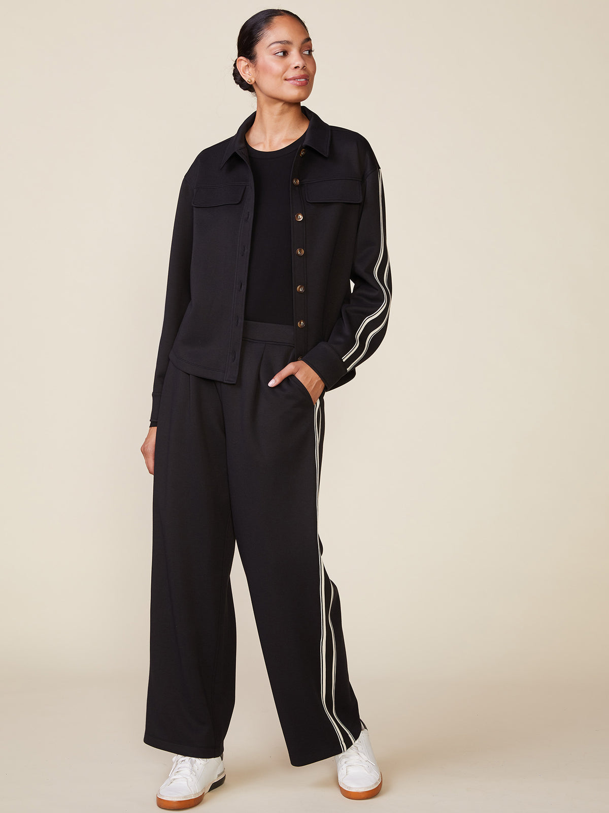 Fine Rib Scuba Straight Trousers