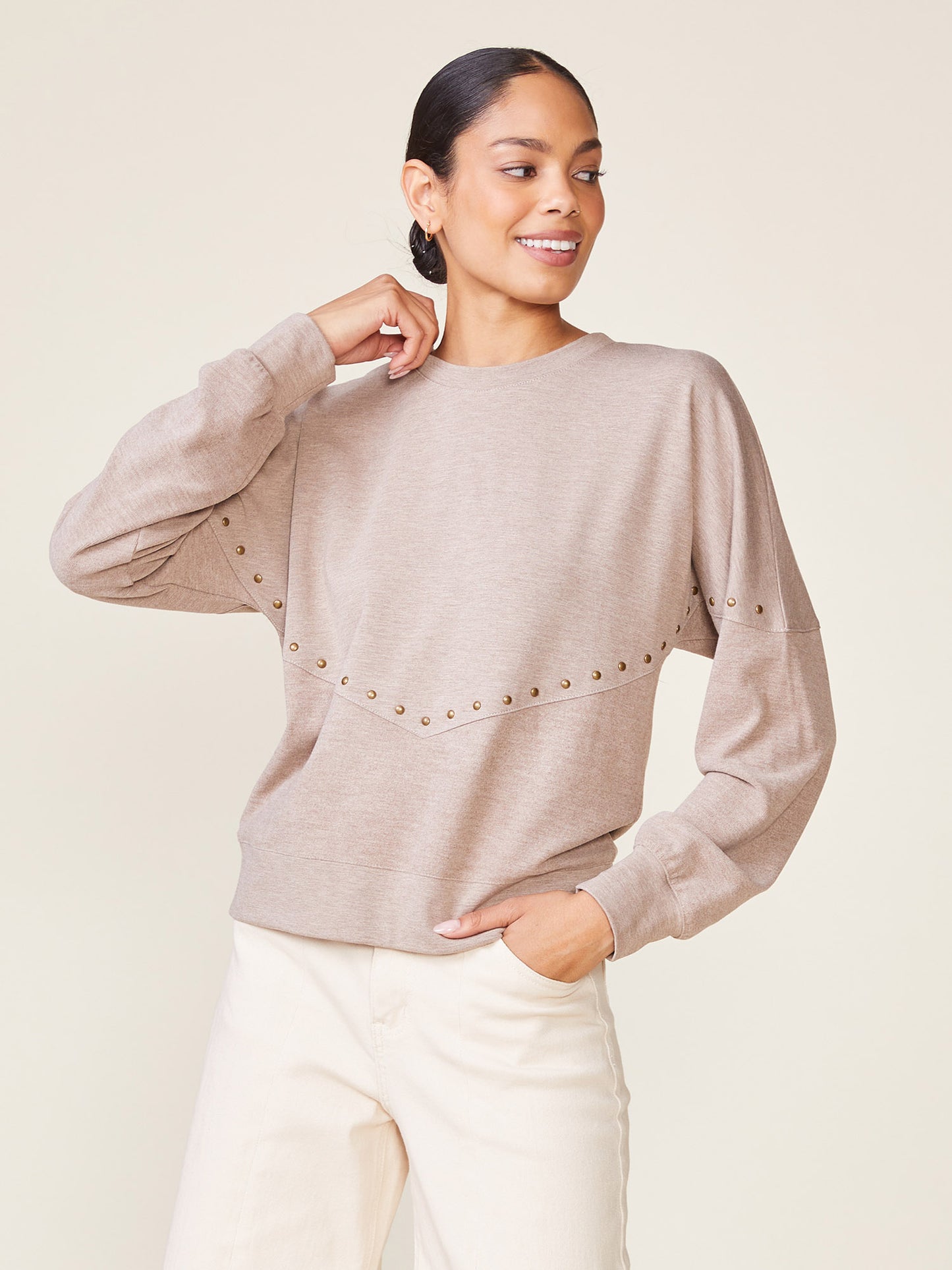 Studded Duet Pullover
