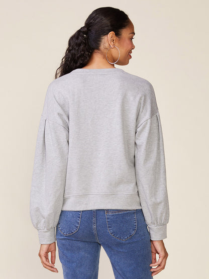 Oversized Flower Placement Pullover