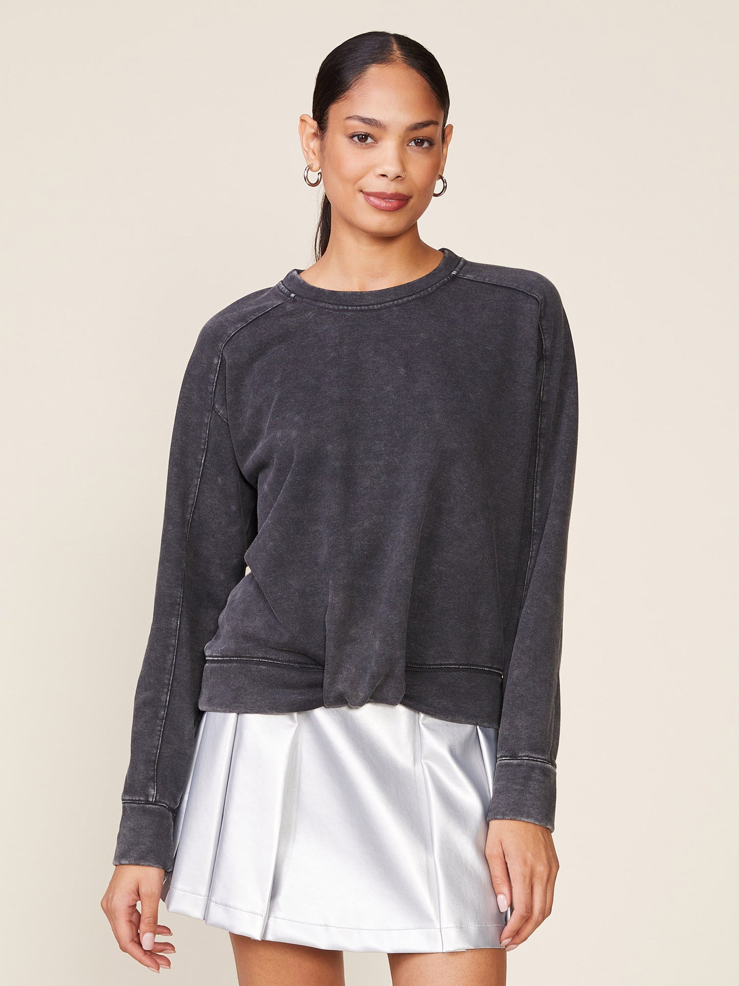 Washed Front Tuck Pullover