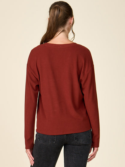 V-Neck Front Twist Duet Top