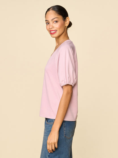 Duet V-neck Bungee Sleeve Top