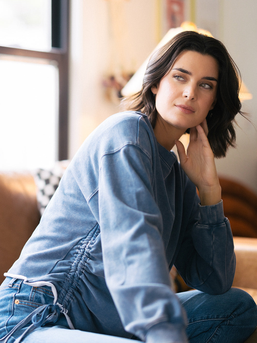 Unplugged Cinched Pullover
