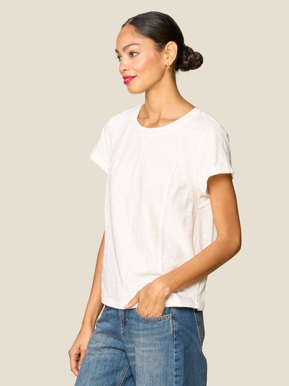 Dylan Slub Raw Seam Detail Top