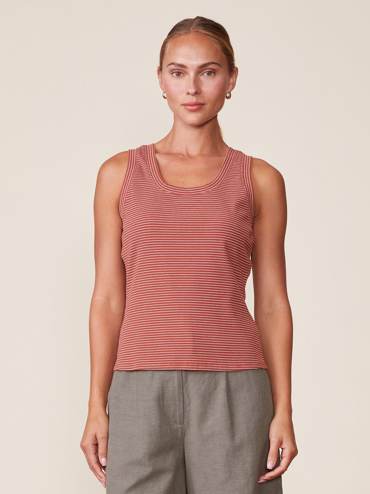 Stripe Rib Knit Tank