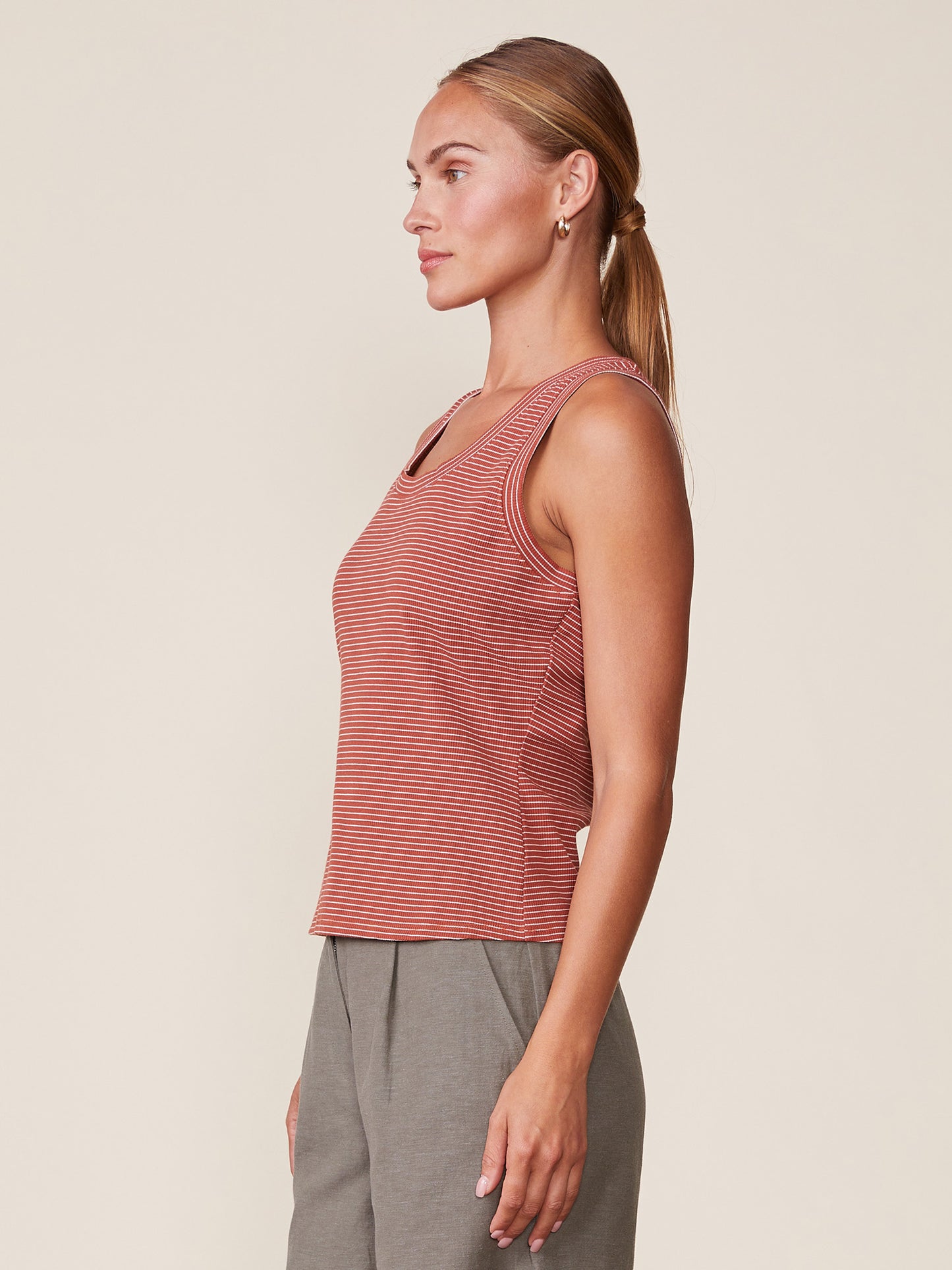 Stripe Rib Knit Tank