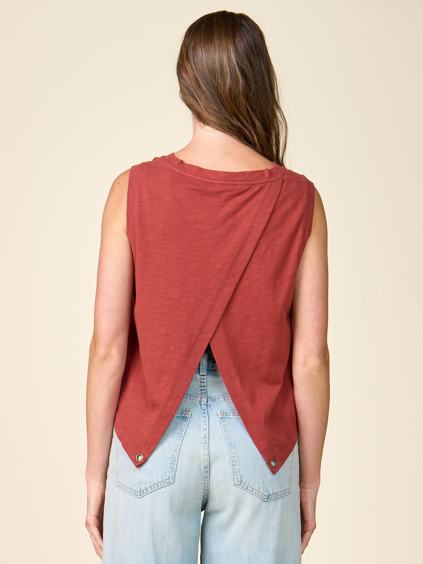 Dylan Slub Slit Back Tank