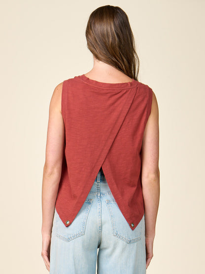 Dylan Slub Slit Back Tank