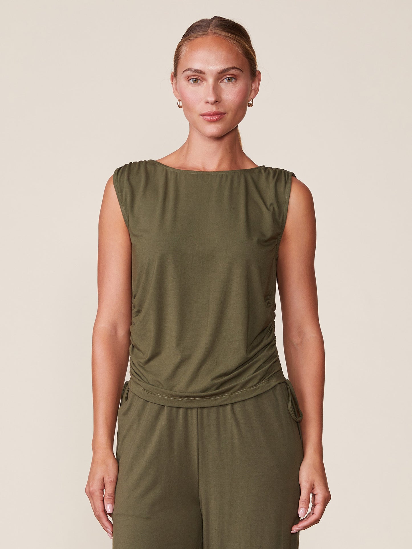 Sleeveless Side Ties Jersey Top