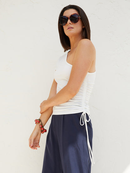 Legendary Cinched One Shoulder Top