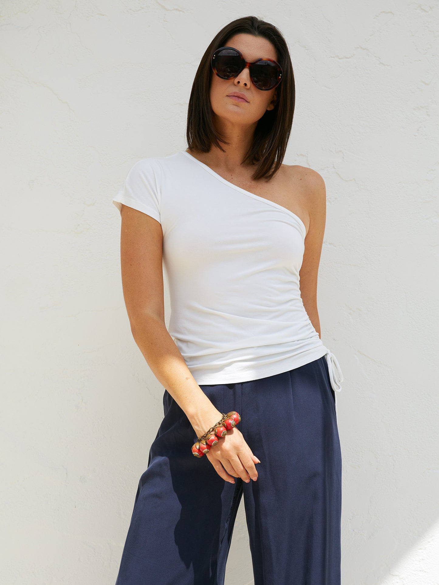 Legendary Cinched One Shoulder Top