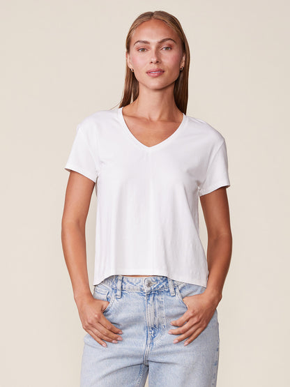 Supima Cotton V-neck Tee