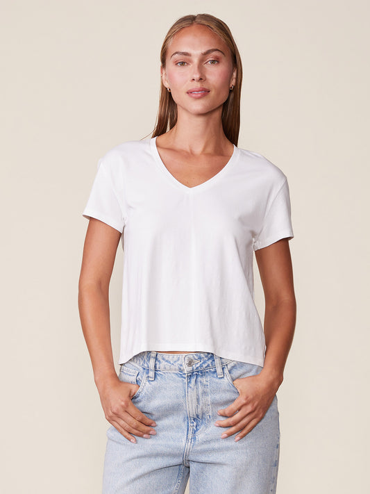 Supima Cotton V-neck Tee
