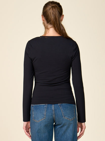 Front Shirred Jersey Top