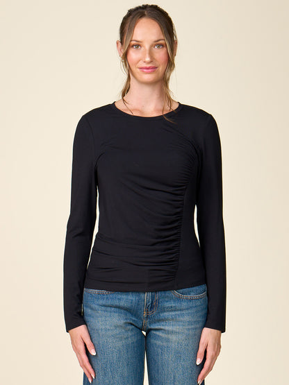 Front Shirred Jersey Top