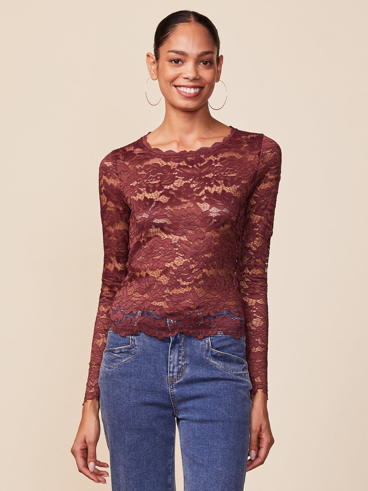 Long Sleeve Lace Top