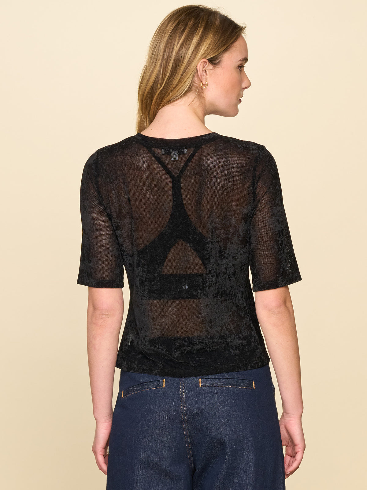 Velvet Mesh Tee