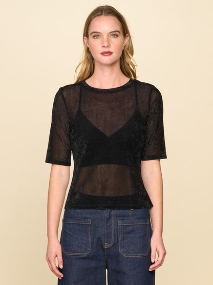Velvet Mesh Tee