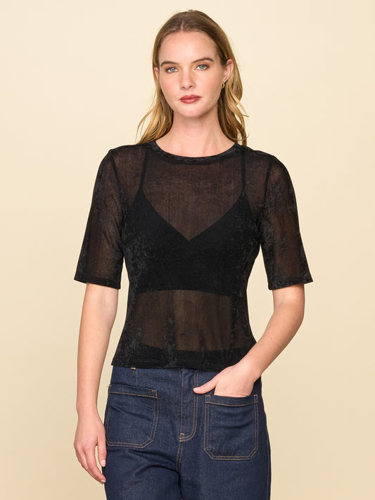 Velvet Mesh Tee