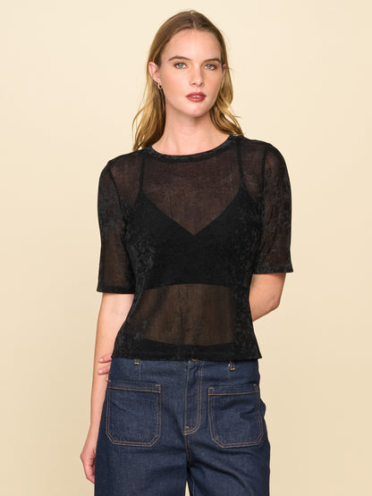 Velvet Mesh Tee