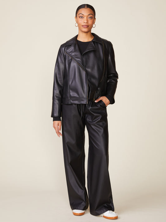 Vegan Leather Drawstring Pant
