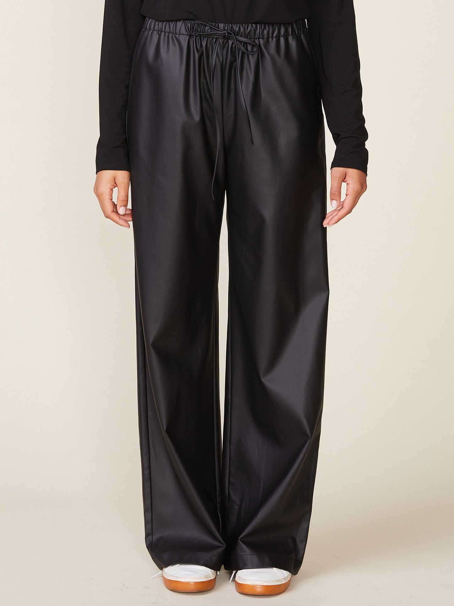 Vegan Leather Drawstring Pant