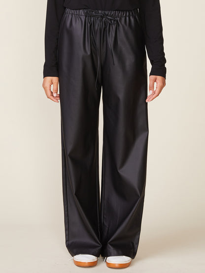 Vegan Leather Drawstring Pant
