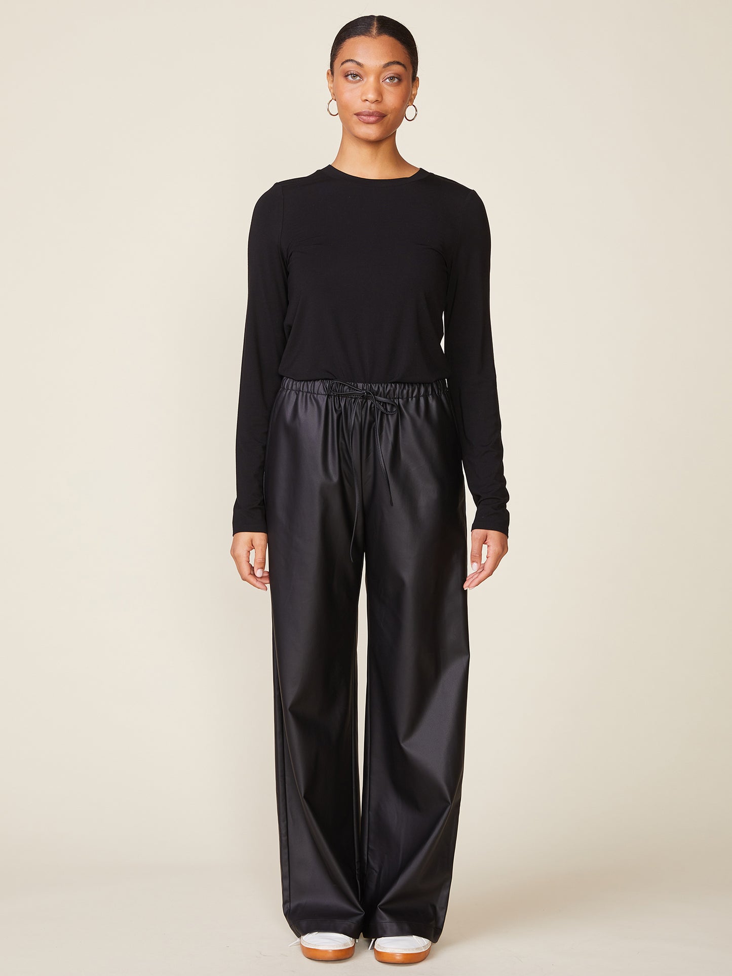 Vegan Leather Drawstring Pant