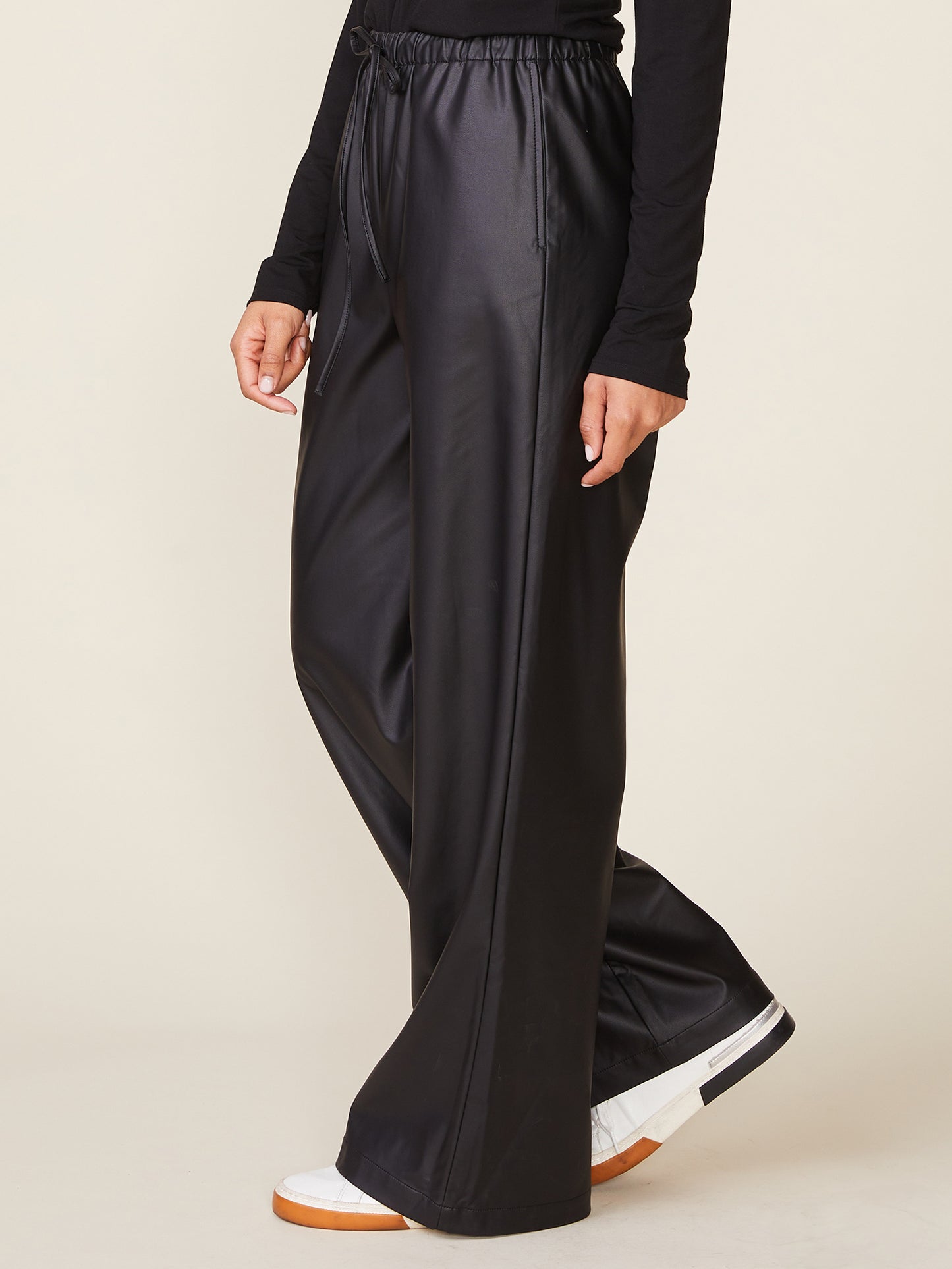 Vegan Leather Drawstring Pant