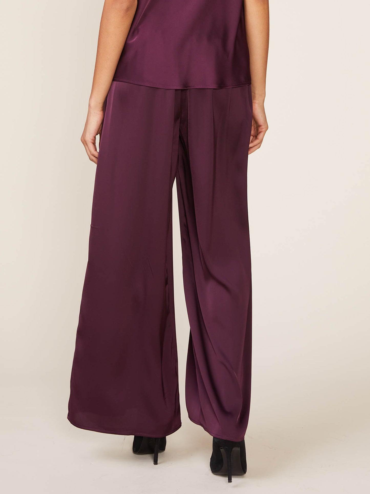 Satin Godet Pants