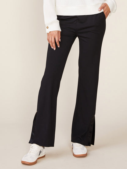 Mercury Ponte Pants with Crinkle Faux Leather Band