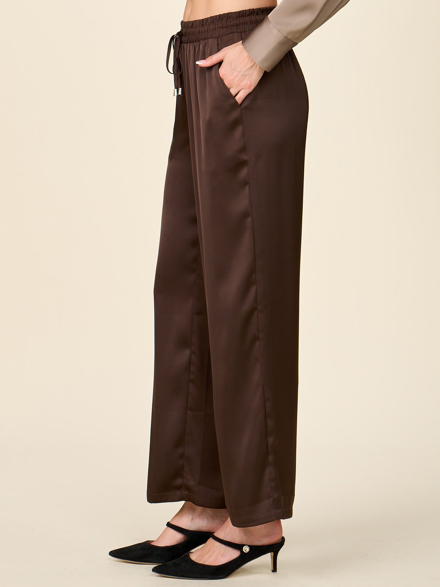Sunset Satin Drawstring Pants