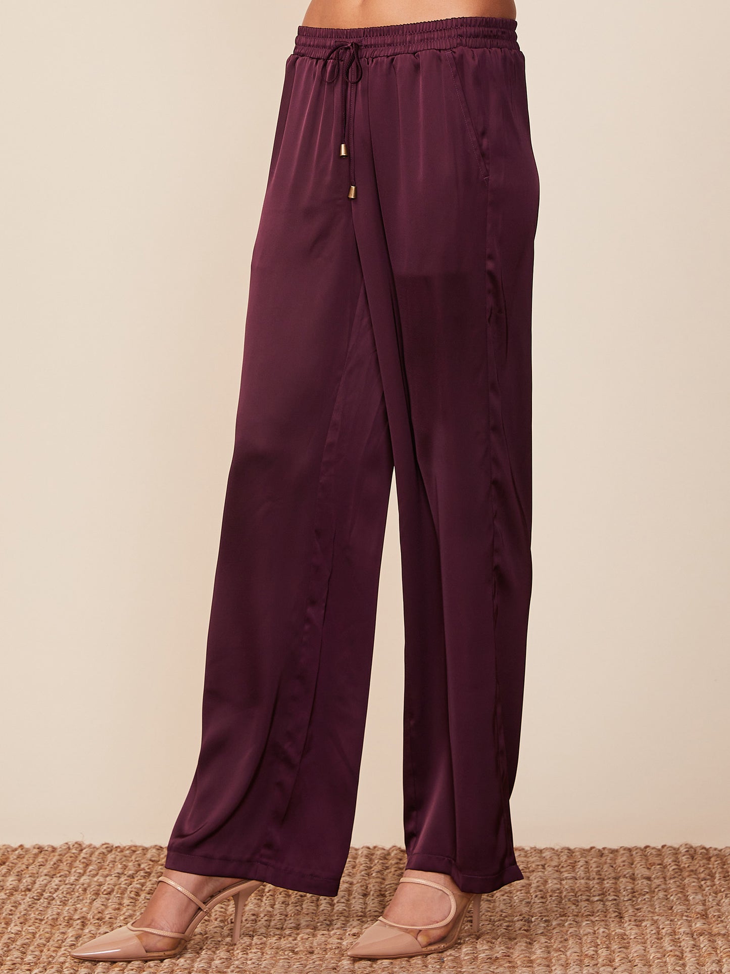 Sunset Satin Drawstring Pants
