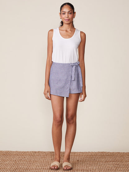 Stripe Linen Skort