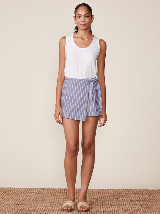 Stripe Linen Skort