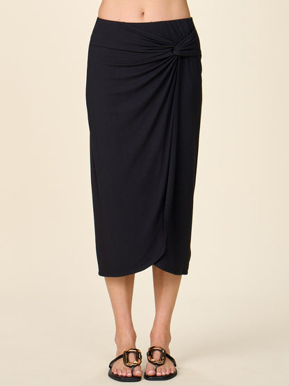 Legendary Knot Front Midi Skirt