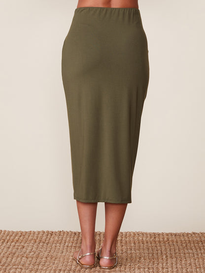 Legendary Knot Front Midi Skirt